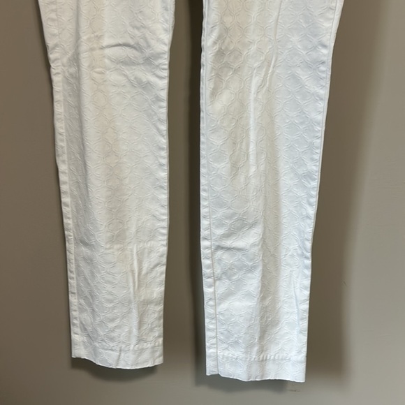 Lilly Pulitzer Kelly Textured Ankle Length Skinny Pant White Sz 4 - Picture 6 of 13